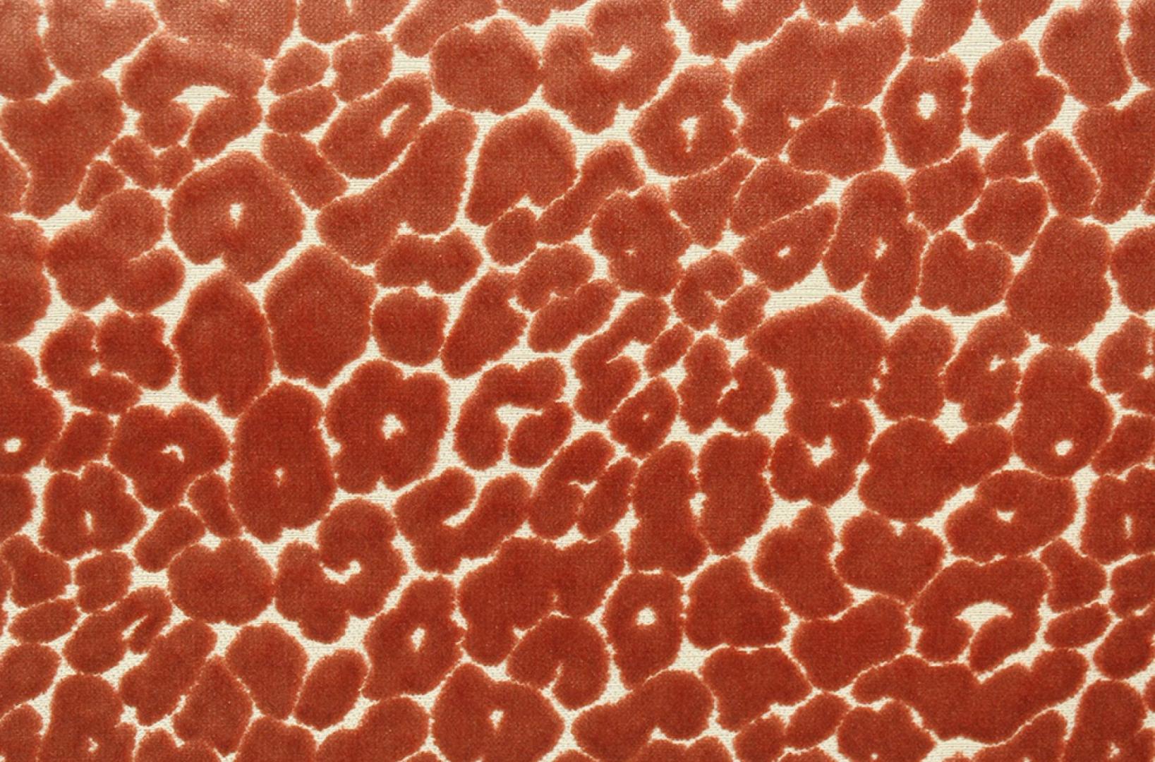 Animal pattern velvet upholstery fabric.