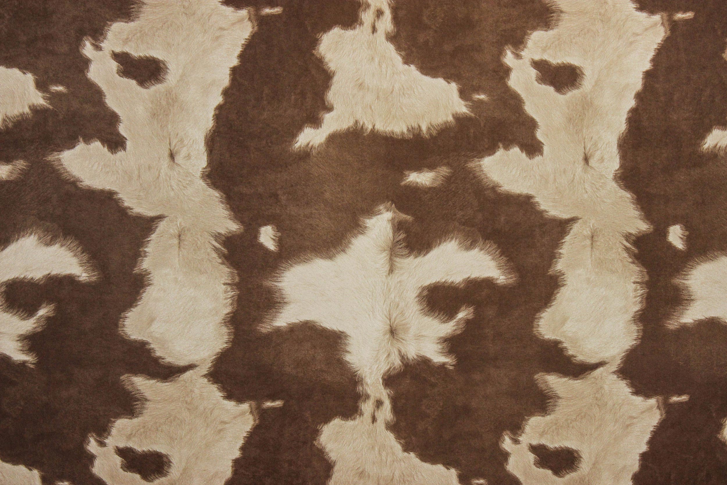 Suede Cowhide Fabric Brown/White The Mill.