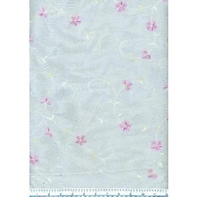 EL-2876 Taffeta W/ Flowers White/Lilac