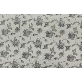 Serenity A Embroidered Floral Silver