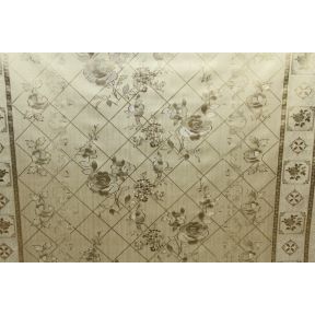 Vinyl Cloth Floral Gold 
