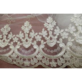 Sheer Embroidered Pasha Cream 