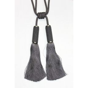 Oval Tassel Charcoal