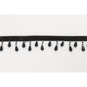 Dazzling Beads on Ribbon WTBF 104 Black