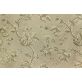 Crewel Embroidered Fabric Hazelnut