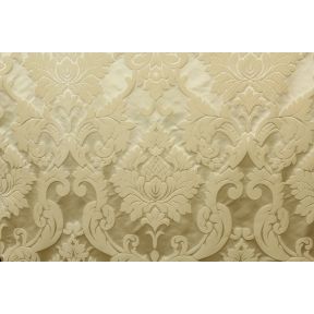 Damask on Puff Satin Cream