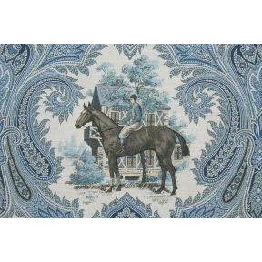 P Kaufmann Jockey Club Sapphire  Fabric