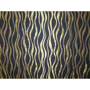 Tessuto Metropolis Wave Black Gold 4924 22704