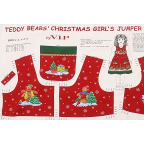 VIP Teddy Bear Xmas Girls Jumper 17.75" x 45"