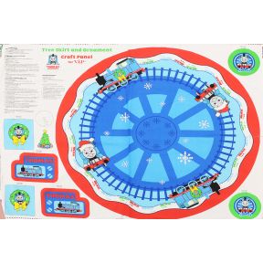 VIP Thomas the Train Tree Skirt & Ornament Craft Panel 35.5" x 45"
