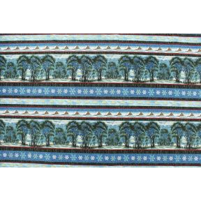 Quilting Treasure Currier and Ives Xmas Farm Stripe