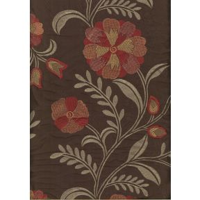 Embroidered Floral on Polyester Taffetta 