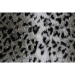 Faux Fur Snow Leopard Grey/Black 