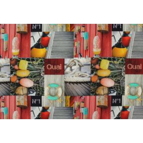 Boat Buoys Scene Multicolor