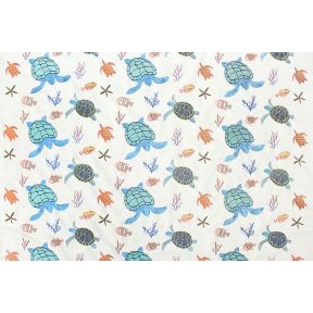Swimming Turtles Embroidery Multi 275 GSM