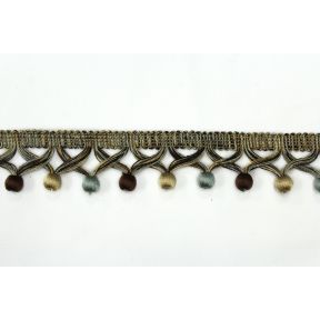 Balls on Gimp Spa/Brown BF-1481 11/6 Fabric