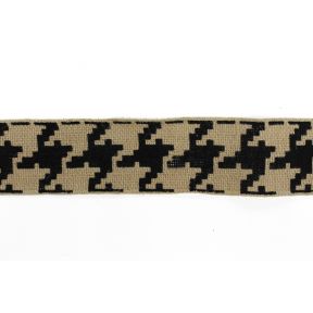 Burlap Tape Greek Key Black 02 BR-734