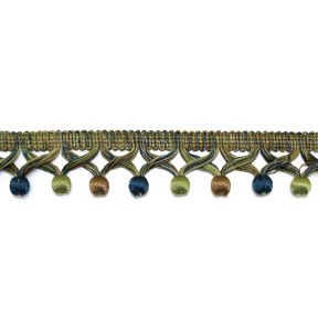 Balls on Gimp BF-1481 14/23 Lime/Wheat/Teal