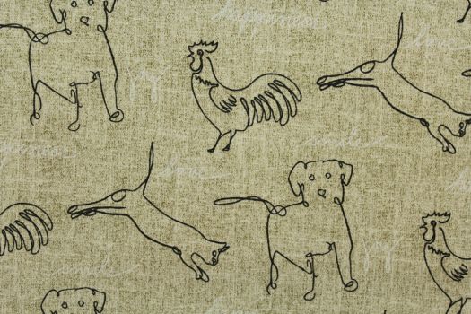 Waverly Ellen Degeneres Happy Animals Parchment -The Fabric Mill
