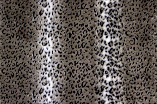 Faux Fur Snow Leopard Grey/Black - The Fabric Mill