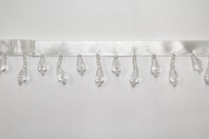 Dazzling Beads on Ribbon White WTBF 104