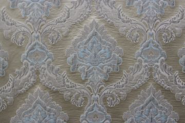 Alexandra Puffed Damask Light Blue