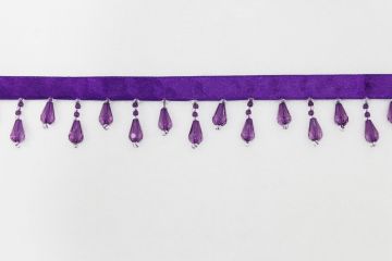 Dazzling Beads on Ribbon Amethyst WTBF 104 