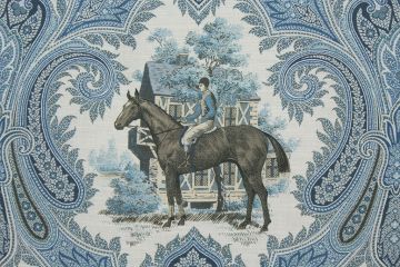 P Kaufmann Jockey Club Sapphire  Fabric