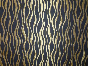 Tessuto Metropolis Wave Black Gold 4924 22704
