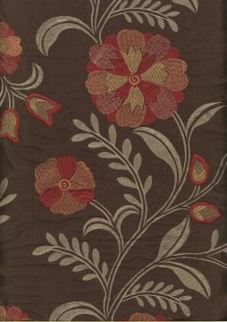 Embroidered Floral on Polyester Taffetta 