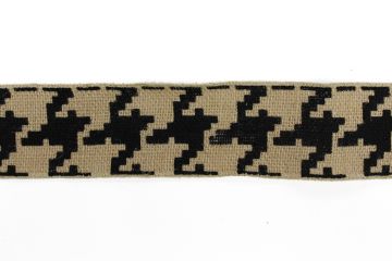 Burlap Tape Greek Key Black 02 BR-734