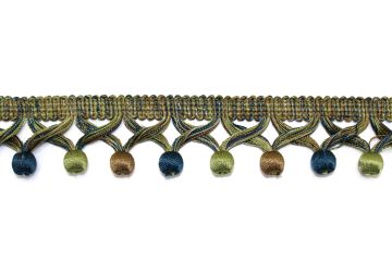 Balls on Gimp BF-1481 14/23 Lime/Wheat/Teal