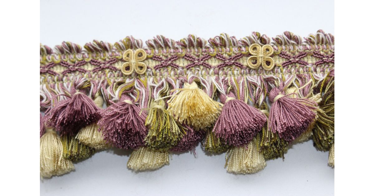 Venice Tassel Trim 8373 Purple Green - The Fabric Mill