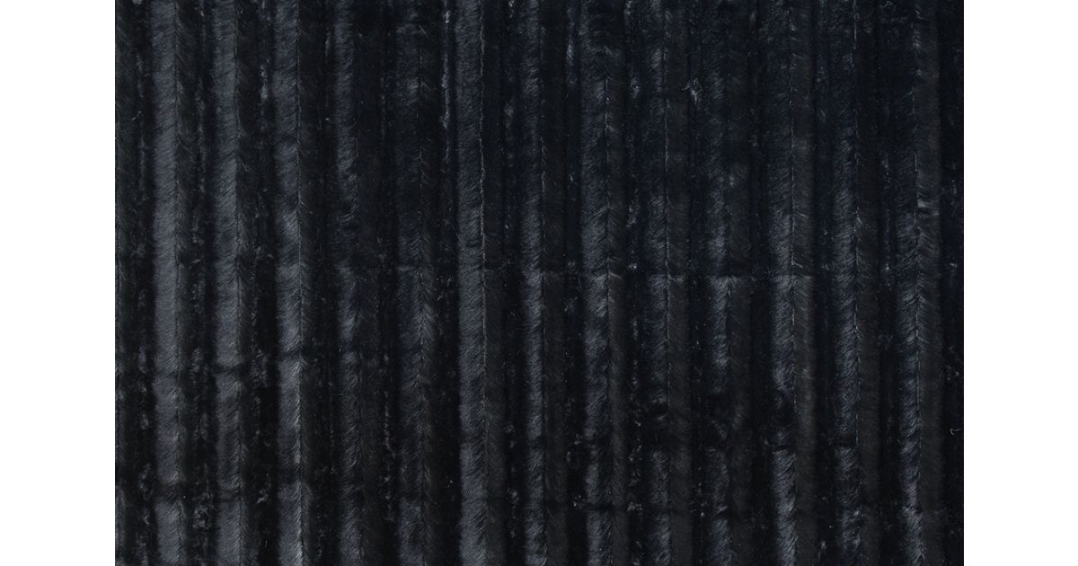 Tissu Minky Zigzag Noir - Fausse Fourrure Douce - 50x160cm - Pour Couture Et DIY