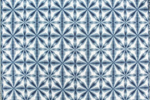 Sunshibo Flower Indigo Indoor and Outdoor  Fabric