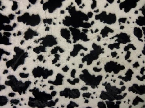Pony Faux Fur White Black Fabric