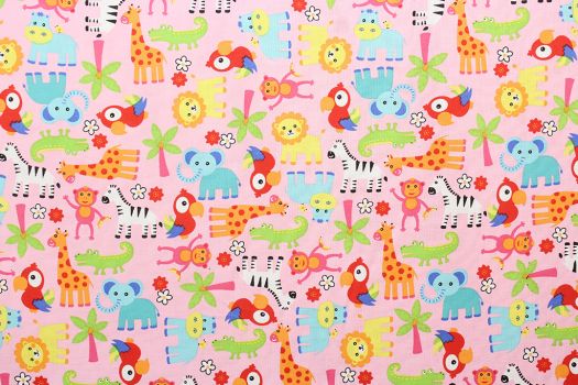 Rainforest Babies Pink 45