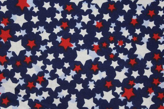 USA Stars Red White Blue  Fabric