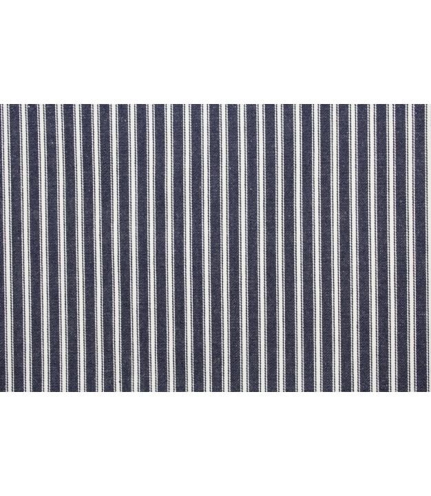 Covington New Woven Ticking Indigo 593