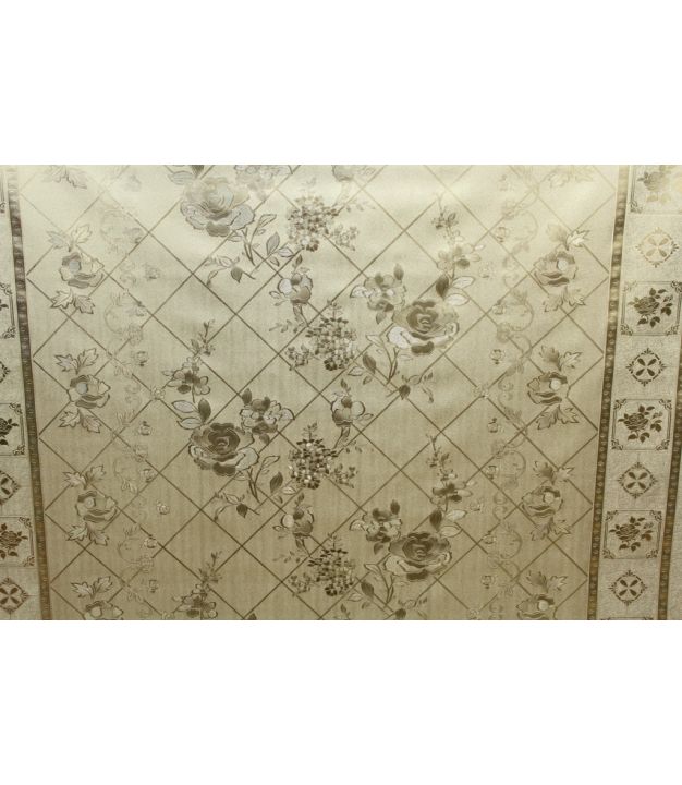 Vinyl Cloth Floral Gold 
