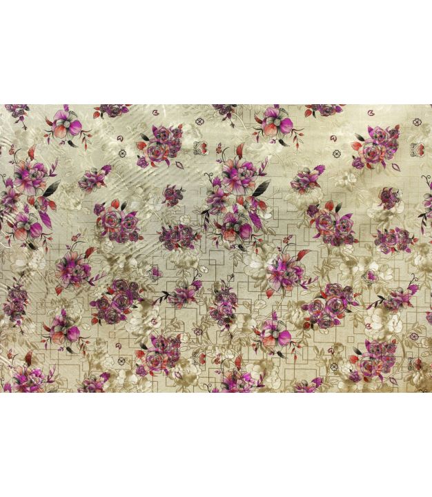 Vinyl Cloth Floral Purple/Gold
