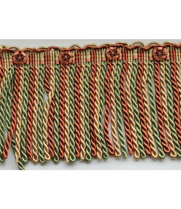 Bullion 6 in Fringe with Rose