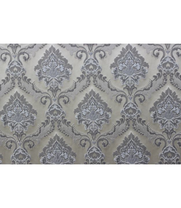 Alexandra Puffed Damask Silver