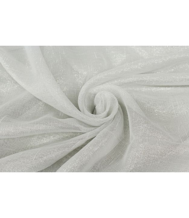 Lame 110" Wide Sheer White