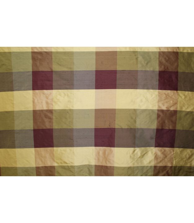 Dupioni Plaid Plum Taupe 4In Color 1