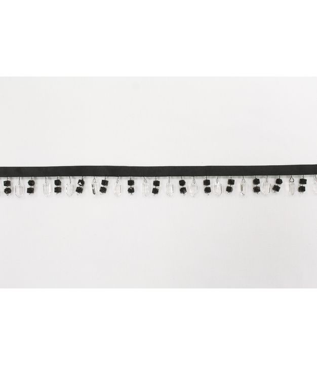 Beads on Ribbon 103 Black