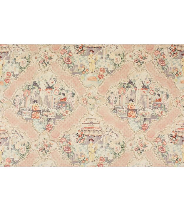 P Kaufmann Teahouse Toile Blush