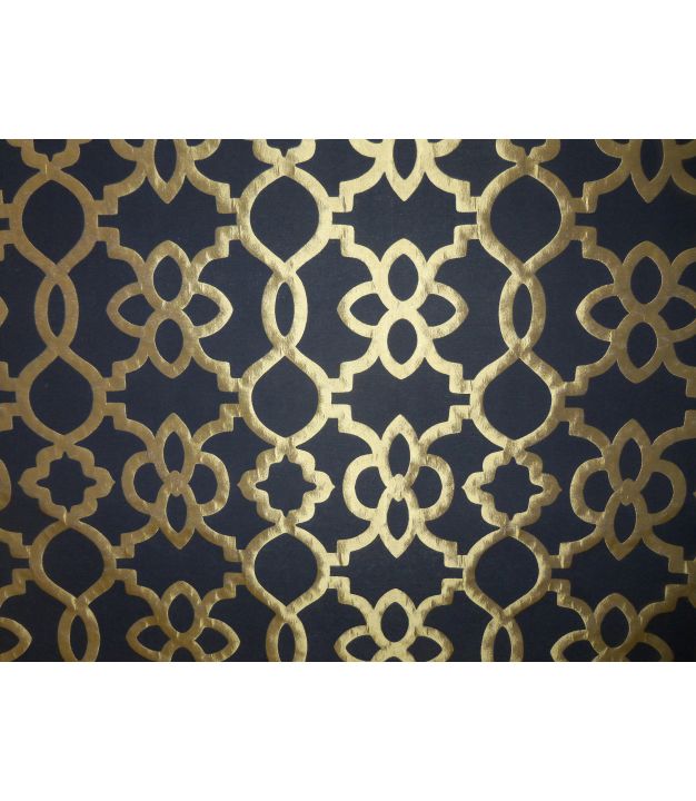 Tessuto Metropolis Lattice Black Gold