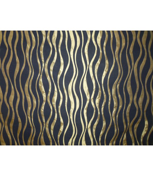 Tessuto Metropolis Wave Black Gold 4924 22704