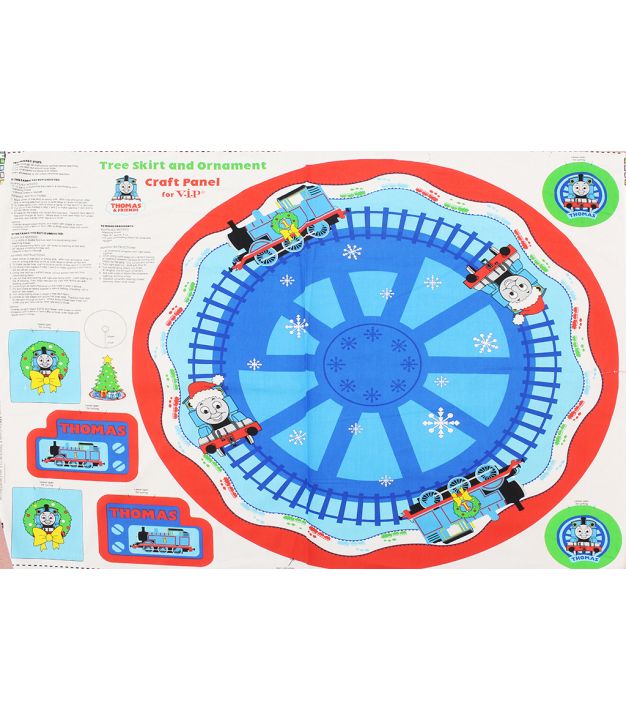 VIP Thomas the Train Tree Skirt & Ornament Craft Panel 35.5" x 45"